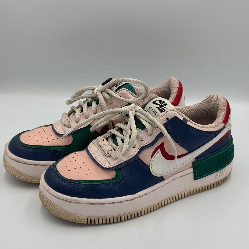 Nike Mystic Navy Echo Pink Air Force 1 Shadow Sneakers 7.5 NO BOX